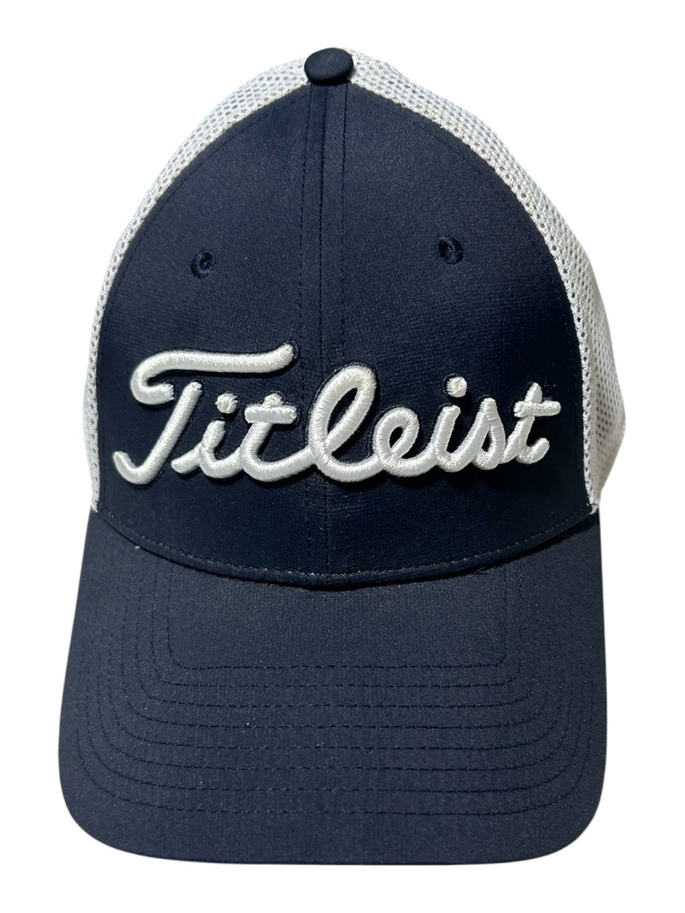 Titleist Navy and White Mesh Script Logo Cap
